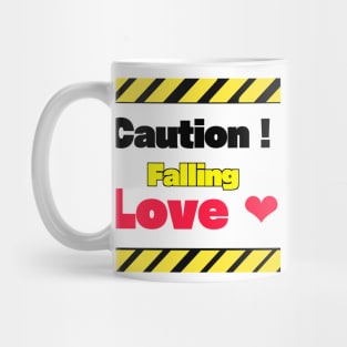 Caution falling love Mug